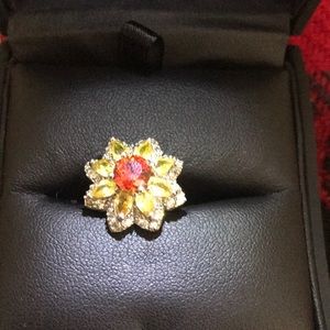 Sunflower 🌻 sterling silver ring size 7
